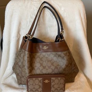 COACH Hallie Shoulder Bag and Wallet